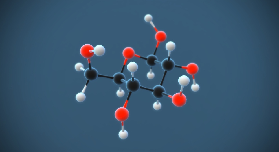 Beta-D-glukoza (C₆H₁₂O₆)