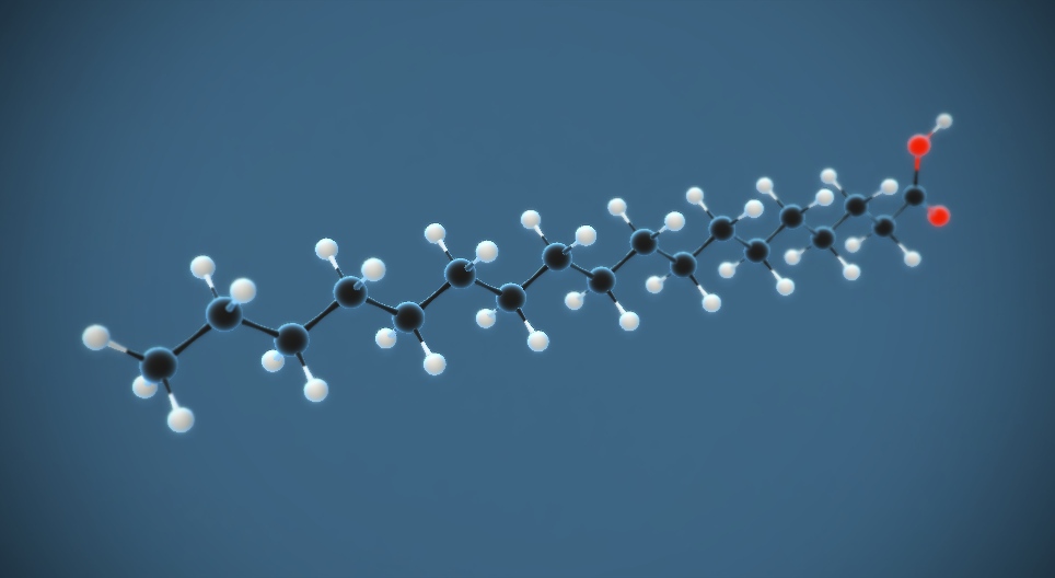 Stearinska kiselina (oktadekan-kiselina) (C₁₇H₃₅COOH)