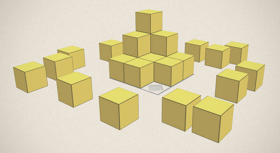 Slaganje geometrijskih oblika (jednobojnih)