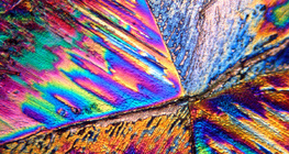 Kristalizirana limunska kiselina u polariziranoj svjetlosti