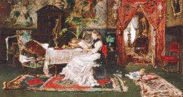 Mihály Munkácsy: Pariški interijer (1877.)