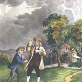Benjamin Franklin i njegov sin "hvataju" nebeske munje