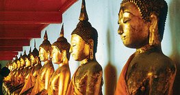 Kipovi Bude u mramornom hramu (Bangkok, Tajland)