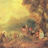 Jean-Antoine Watteau: Ukrcavanje za Kiteru (1717, Rokoko)