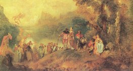 Jean-Antoine Watteau: Ukrcavanje za Kiteru (1717, Rokoko)