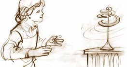 Papirnata zmija iznad radijatora prikazuje podizanje vrućeg zraka