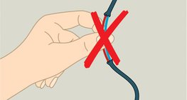 Korištenje električne opreme sa oštećenom izolacijom je opasno!