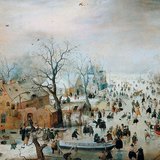 Hendrick Avercamp: Zimski pejzaž sa klizačima (Rijksmuseum, Amsterdam)