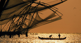 Ribarice pri zalasku Sunca