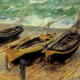 Monet: Tri ribarske barke (1886, Impresionizam)