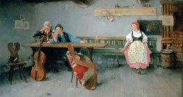 Simon Hollósy: U gostioni (1887.)