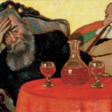 József Rippl-Rónai: Moj otac i ujak Piacsek piju crno vino (1907)