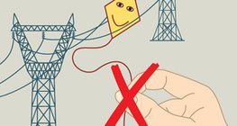 Žica zmaja koji je zapeo za dalekovod ne smije se dirati!