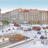 Oktogon u Budimpešti krajem 19. stoljeća