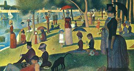 Georges Seurat: Nedjeljno popodne na otoku La Grande Jatte (1884-1886, Impresionizam)