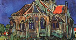 Van Gogh: Crkva u Auversu (1890, Postimpresionizam)