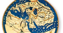 Na srebrnom tanjuru ugravirana mapa arapskog geografa Al-Idrisija (12. stoljeće)