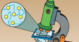 Brownovo gibanje može se pobliže promatrati pomoću mikroskopa