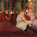 Toulouse-Lautrec: Salon u Rue des Moulins (1894, Postimpresionizam)
