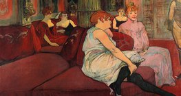 Toulouse-Lautrec: Salon u Rue des Moulins (1894, Postimpresionizam)
