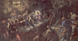 Jacopo Tintoretto - Posljednja večera (1592-1594, Manirizam)