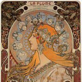 Alfons Mucha: La Plume - Kalendar (Poster, Secesija)