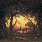 Rousseau: Šuma Fontainebleau, Jutro (1850, Realizam)