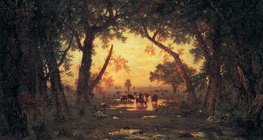 Rousseau: Šuma Fontainebleau, Jutro (1850, Realizam)