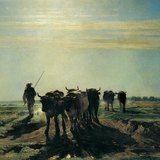 Constant Troyon - Pejzaž sa stokom (1852, Realizam)