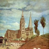 Corot: Katedrala u Chatresu (1830., Realizam)