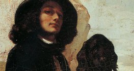 Gustave Courbet: Autoportret s crnim psom (1844., Realizam, detalj)
