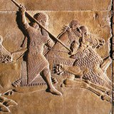 Asurbanipal u lovu na lavove (Niniva, Mezopotamija, 650. pr. Kr.)
