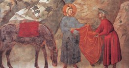 Giotto: Sv. Franjo daje svoj ogrtač siromašnom muškarcu (oko 1300, Renesansa)