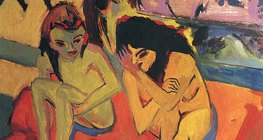 Ernst Ludwig Kirchner: Dvije djevojke (oko 1910, Ekspresionizam)