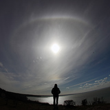 Halo s gornjim tangentnim lukom iznad jezera Balaton, Mađarska
