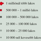 A lakosság jelölése a térképen